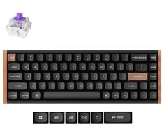 Keychron K6 HE Wireless (K6H-F1) – US išdėstymas – Gateron Magnetic Nebula – Carbon Juodas (Juoda) Magnetinė Belaidė Žaidimų Klaviatūra