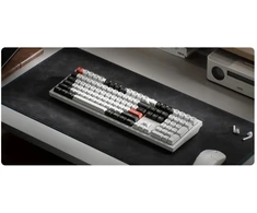 Klaviatūra Keychron Q6 Ultra 8K, Full-size (100%), su laidu &amp; Wireless, USB + RF belaidė + Bluetooth, Mechaninė, RGB LED, Baltas