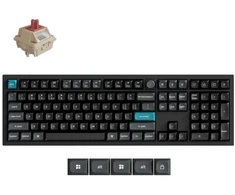 Klaviatūra Keychron Q6 Ultra 8K, Full-size (100%), su laidu &amp; Wireless, USB + RF belaidė + Bluetooth, Mechaninė, RGB LED, Juodas