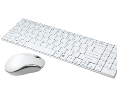 Klaviatūra LogiLink ID0109, Full-size (100%), Wireless, RF belaidė, Baltas, su pele