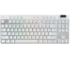 Klaviatūra Logitech G 920-012146, Wireless, RF belaidė + Bluetooth, Mechaninė, QWERTY, RGB LED, Baltas