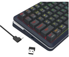 Klaviatūra žaidimams Redragon Flekact K708-RGB-PRO Lion Linear belaidė mechaninė su pašvietimu juoda