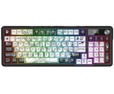 Klaviatūra REDRAGON K719GF-RGB-PRO, su laidu &amp; Wireless, USB + RF belaidė + Bluetooth, Mechaninė, Juodas