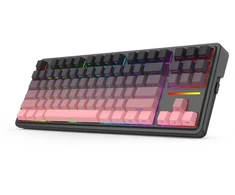 Klaviatūra REDRAGON K728SP-RGB-PRO Antonium Pro, Wireless, USB + RF belaidė + Bluetooth, Mechaninė, Juodas, Rožinė