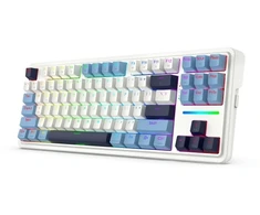 Klaviatūra REDRAGON K728WBB-RGB-PRO Antonium Pro, Wireless, USB + RF belaidė + Bluetooth, Mechaninė, Baltas, Mėlyna