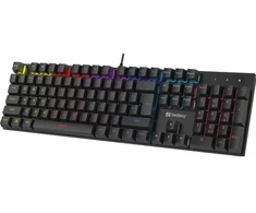 Sandberg Mechaninė žaidėjų klaviatūra NORDIC, laidinė, USB, mechaninė, QWERTY, RGB LED, juoda