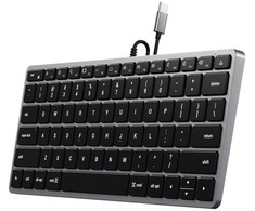Klaviatūra Satechi Slim W1, Mini, Laidinis, USB, QWERTY, Aliuminis, Juoda