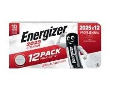 Sagos formos baterija, Energizer ličio, CR2025, 12 vnt.