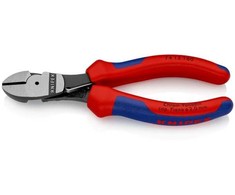 Knipex 74 12 160, Įstrižinės replės, Chromo-vanadžio plienas, Plastikas, Mėlyna, Raudona, 160 mm, 209 g
