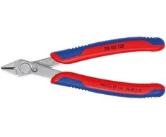 Knipex 78 03 125, Įstrižinės replės, Plienas, Plastikas, Mėlyna, Raudona, 125 mm, 56 g