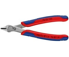 Knipex 78 03 125, Įstrižinės replės, Plienas, Plastikas, Mėlyna, Raudona, 125 mm, 56 g