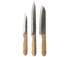 Dekodonia Knivset By Bercato - 25,5cm, 30,5cm, 32,5cm - Nerūdijantis plienas, Drewno akacjowe