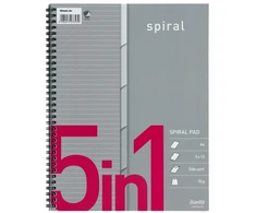 Bantex Blok studencki ze spiralą A4+ 5w1 liniowany 5x15 arkuszy (400054639)