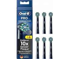 Oral-B Dantų šepetėlio galvutės, juodos ProCrossAction Clean Maximizer 6pc
