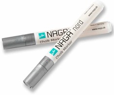NAGA Kridtmarker naga, 4,5 mm, sølv, pakket a 2 stk