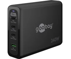 Įkroviklis Goobay 65885 Daugiaportis greitasis USB-C PD GaN 240 W Juodas (0001-00019-54823)