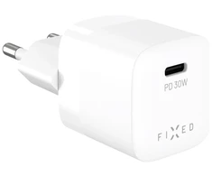 Ladowarka jungiama į tinklą GaN FIXED Mini su wyjsciem USB-C i obsluga PD, 30 W, biala