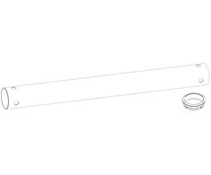 Laikiklis B-TECH AV SYSTEM 2 - ¨50MM POLE - 1M
