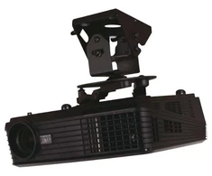 B-Tech SYSTEM 2 – universalus projektoriaus lubų laikiklis su mikrokoregavimu, lubinis, 25 kg, juodas, 0–370 mm, 360°, 6°