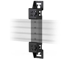 B-Tech SYSTEM X - Reguliuojamo aukščio ir gylio bėgelio tvirtinimo laikiklis, Bėgio modulis, Juodas, Metalas, 50 kg, BT8390, BT8393, 56 mm