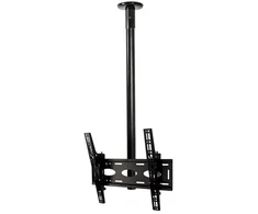 B-Tech Universalus plokščio ekrano lubų laikiklis su pakreipimu (VESA 400) – 1 m Ø50 mm stulpas, 165,1 cm (65"), 50 kg, metalas, chromuotas