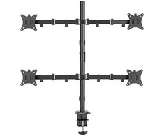 Laikiklis Deltaco ARM-0302-B, 75 x 75 mm, 100 x 100 mm, -45 - 45°, -90 - 90°, 360°, juoda