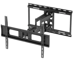 Sieninis laikiklis DELTACO, didelės apkrovos, tvirtas, visiškai judinamas 37–86", 80 kg, juodas / ARM-0260-B / 1903422
