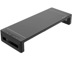 Laikiklis Equip Podwyższenie monitora juoda 4xUSB-A/USB-C/+ 25Kg