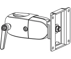 Laikiklis Ergotron DS serijos DS100 prispaudimo mechanizmas su vienu šarnyru, 11,3kg, 76,2 cm (30"), 75 x 75 mm, 100 x 100 mm, juodas