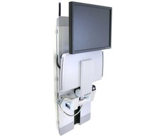 Ergotron StyleView vertikalaus pakėlimo laikiklis, paciento kambariui, 15 kg, 61 cm (24"), 75 x 75 mm, 100 x 100 mm, balta
