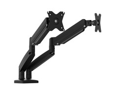 Laikiklis j5create JTSA102 Ergonomic Dual Monitorius Mount, Juodas, Clamp/Grommet, 16 kg, 43.2 cm (17"), 81.3 cm (32"), 100 x 100 mm, Juodas