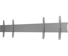 Laikiklis Multibrackets M motorizuotas viešasis grindų stovas su bėgeliu dviejų stulpų 180 HD, tvirtinimo bėgelis, juodas, plieno, 135 kg, M motorizuotas viešasis grindų stovas dviem ekranams 180 HD, 1 vnt.