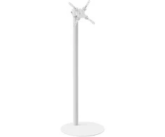 Laikiklis Multibrackets M Pro serija – vieno stulpo grindų pagrindas, 2 baltos spalvos, 10 kg, 17,8 cm (7 coliai), 81,3 cm (32 coliai), 75 x 75 mm, 200 x 200 mm, 360°