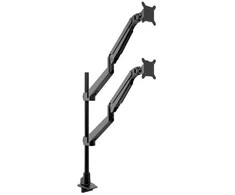 Multibrackets M VESA dujinis pakėlimo svirtis su dvigubu stulpu, spaustukas, 20 kg, 38,1 cm (15"), 81,3 cm (32"), 100 x 100 mm, juodas