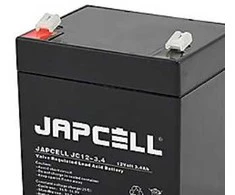 Japcell AGM akumuliatorius 12V - JC12-3.4, 3.4Ah 4.8 mm kontaktai švino rūgšties akumuliatorius