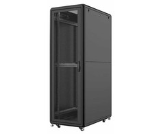 Lanview LOGON RSL36U61BL, Laisvai pastatomas stelažas, 36U, 600 kg, Rakto užraktas, Reguliuojamos kojelės, Kabelių tvarkymas
