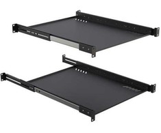 Lanview LVR1U-SLIDE-800MM-BL, lentyna, plienas, juoda, 2,8kg