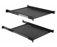 Lanview LVR1U-SLIDE-800MM-BL, lentyna, plienas, juoda, 2,8kg