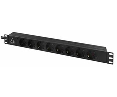 Lanview rozdzielacz zasilania PDU 8 x gniazdo jungiama į tinklą 1U juoda (LVR-3MIEC-LIC-SCH8)