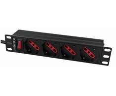 Lanview Rozdzielacz zasilania PDU 1U juoda (LVR-2MIT-SW-IT4)