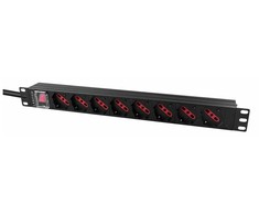 Listwa zasilająca Lanview 8 gniazd 2 m juoda (LVR-2MIT-SW-IT8)
