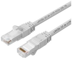 Lanview CAT6A S/FTP 0,15m Baltas LSZH,