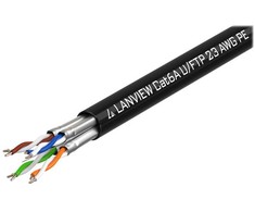 Lanview LVN122445, 500 m, Cat6a, U/UTP (UTP), juodas