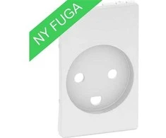 LAURITZ KNUDSEN Dangtelis FUGA kištukiniam lizdui, 2 polių, su įžeminimu ir 1,5 LED moduliu, baltas.
