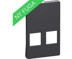 LAURITZ KNUDSEN Dangtelis FUGA T3 2x Keystone 1.5 modulio duomenų lizdui, tiekiamas be jungties, spalva: tamsiai pilka