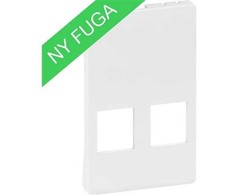 LAURITZ KNUDSEN Dangtelis FUGA T3 2x Keystone 1.5 modulio duomenų lizdui, tiekiamas be jungties, spalva: balta