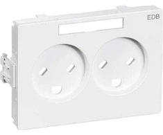 LAURITZ KNUDSEN Clic'line® dangtelis dvigubam horizontaliam kompiuterio lizdui, baltas