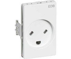 LAURITZ KNUDSEN Clic'line® lizdas EDB 2 polių su įžeminimu 16A 250V baltas