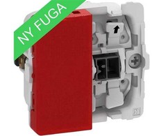 LAURITZ KNUDSEN FUGA 1 poliaus jungiklis su LED 0,5 modulio lempute 16A, be dangtelio.