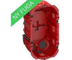LAURITZ KNUDSEN FUGA Air ugniai atspari priekinė dėžutė, 2 moduliai, raudona